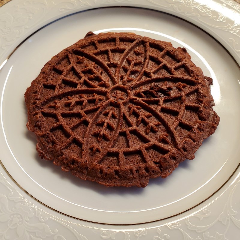 Finished Chocolate Pizzelle